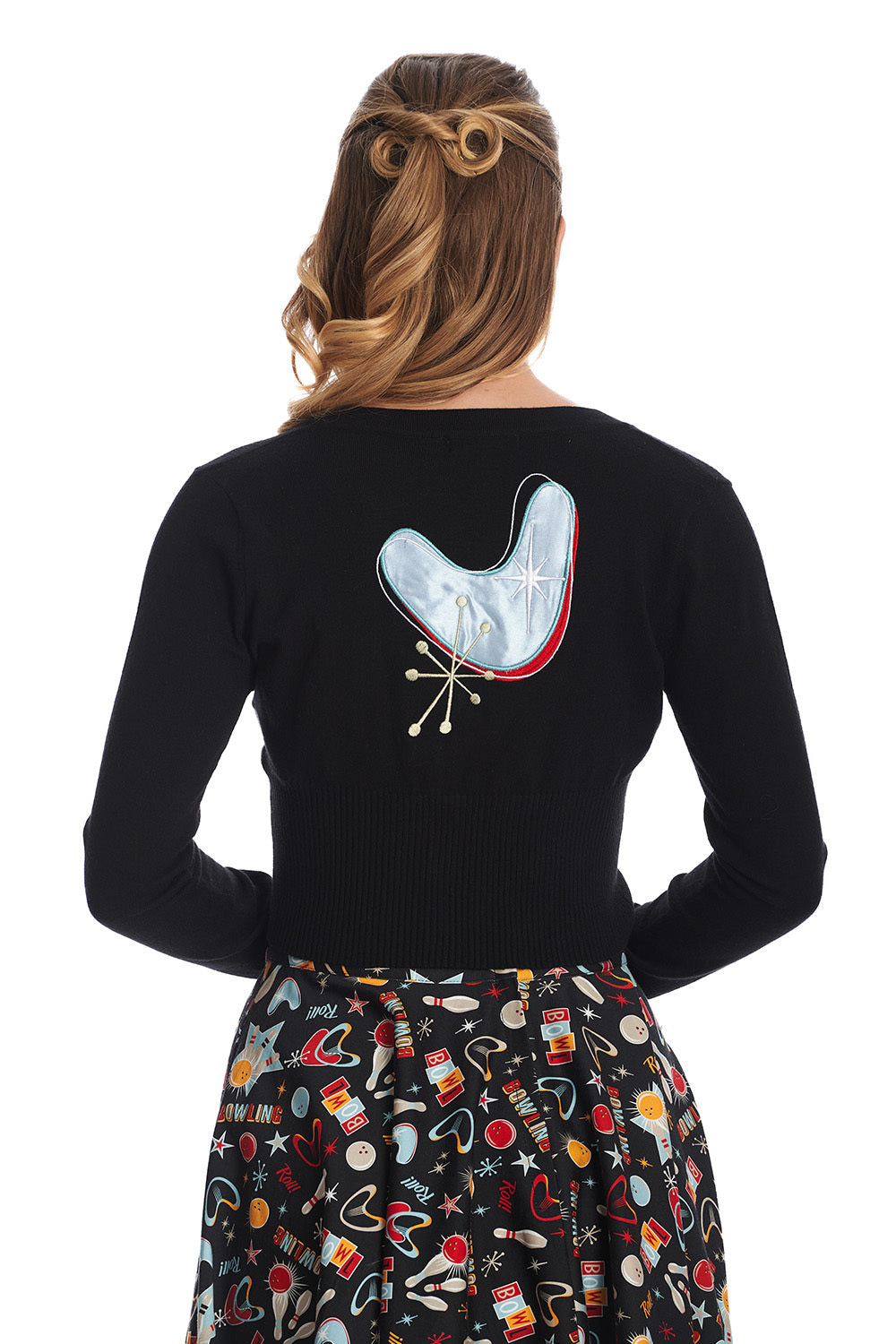 Banned_LETS_GO_Vintage_ATOMIC_Star_Stick_V-Neck_CARDIGAN_Strickjacke_-_Schwarz-3