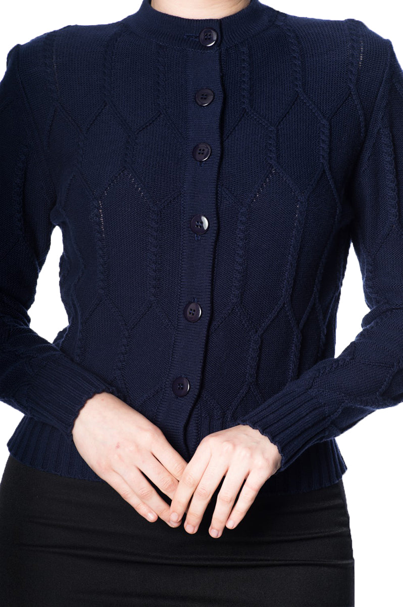 Banned_MIDNIGHT_DAZE_Vintage_Langarm_Strickjacke_CARDIGAN_Dunkelblau-2