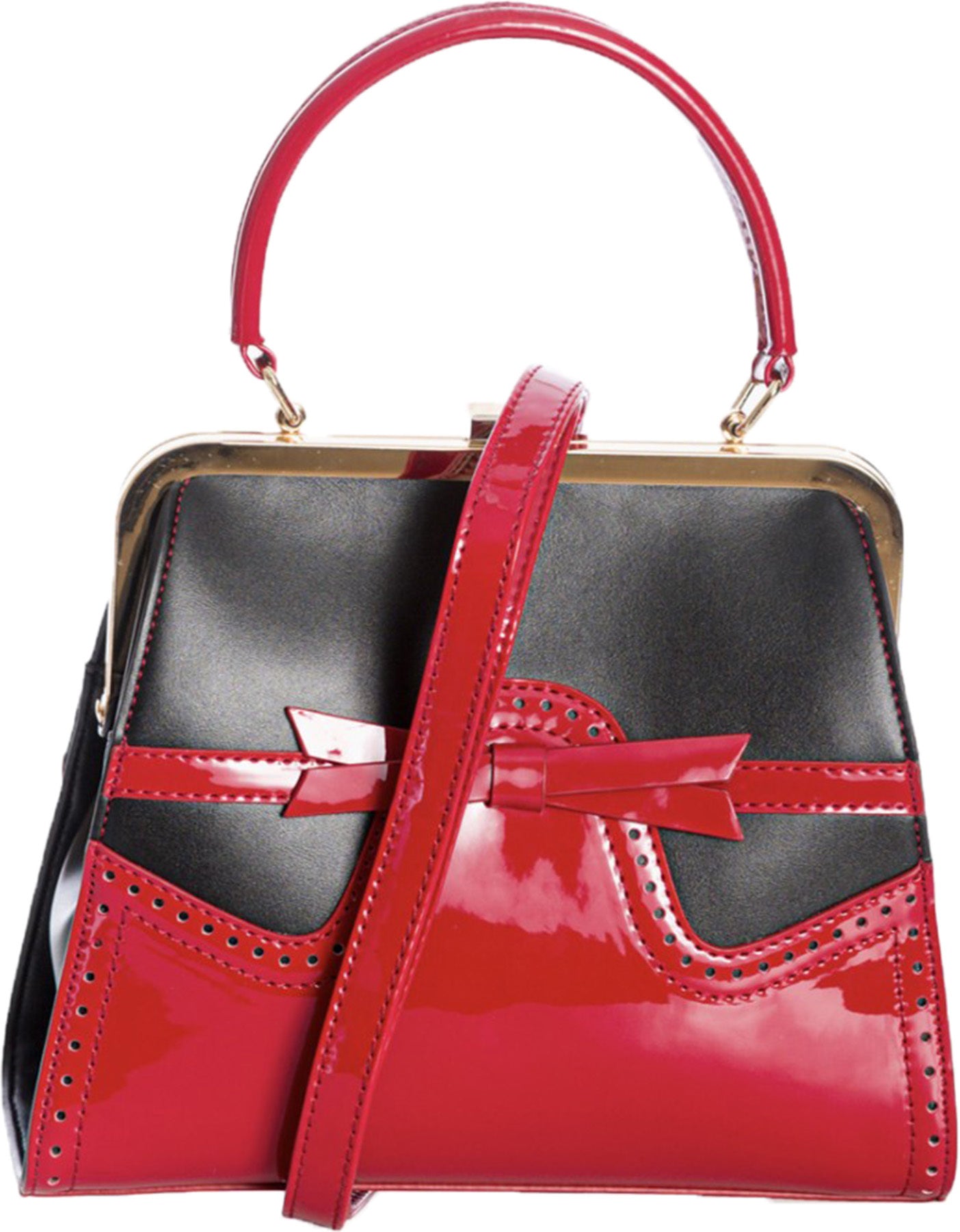 Banned_MY_SHARONA_Vintage_LACK_Budapeste_Brogue_TASCHE_Handbag_Rot-Schwarz_Killer_Kirsche-44vh68eASBddM8