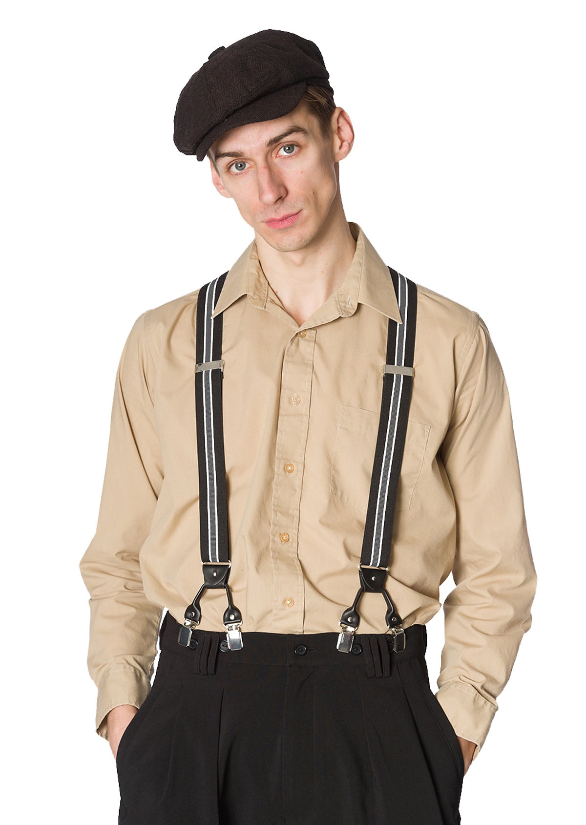Banned_NICHOLAS_STREIFEN_Striped_Schnallen_Braces_HOSENTRGER_Suspenders_Schwarz-1