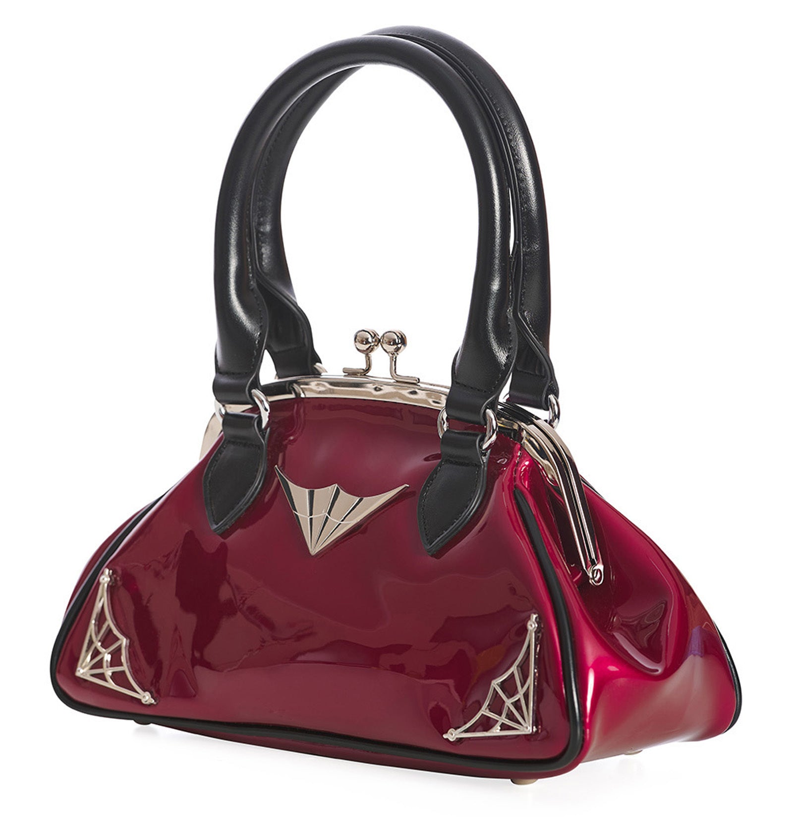 Banned_NIGHT_LOVERS_Kisslock_LACK_Spiderweb_HENKELTASCHE_Handbag_Burgundy-3