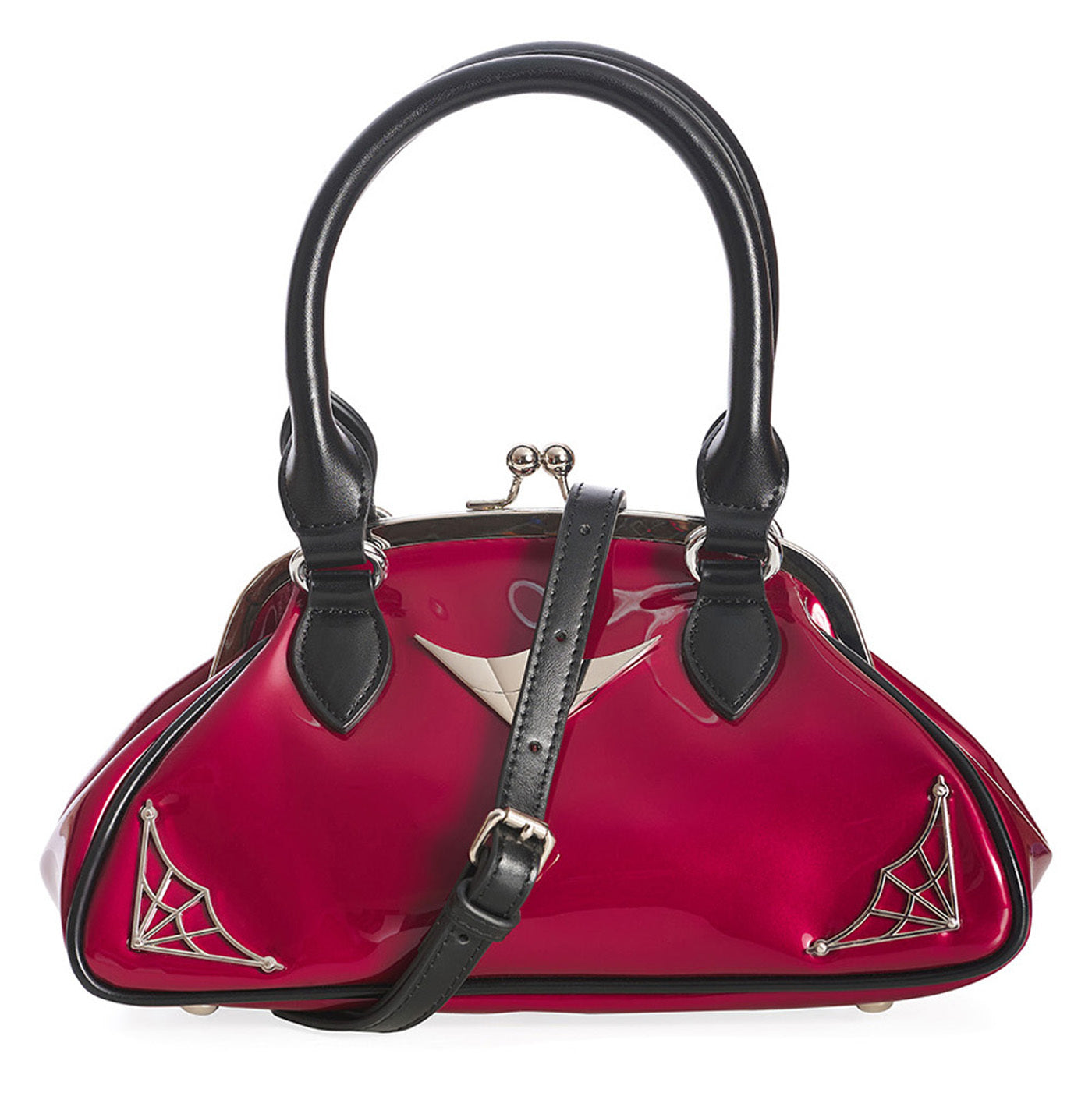 Banned_NIGHT_LOVERS_Kisslock_LACK_Spiderweb_HENKELTASCHE_Handbag_Burgundy-5