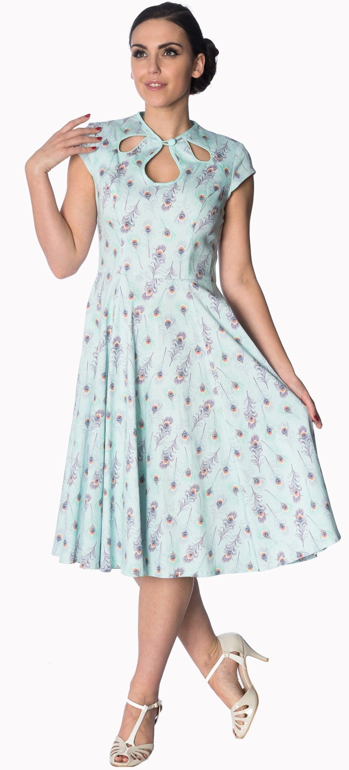 Banned_PEACOCK_FEATHER__Vintage_Cut-Out_Pfau_Feder_50s_SWING_DRESS_Kleid__Mint-2hasMPcWuZCJYE