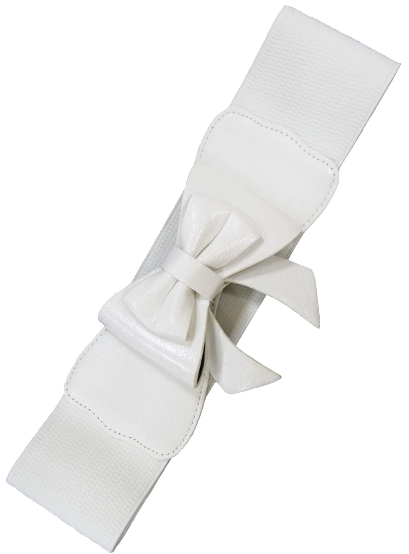 Banned_PLAY_IT_RIGHT_Vintage_SCHLEIFE_Bow_Stretch_TAILLENGueRTEL_Weiss_killer_kirsche_2