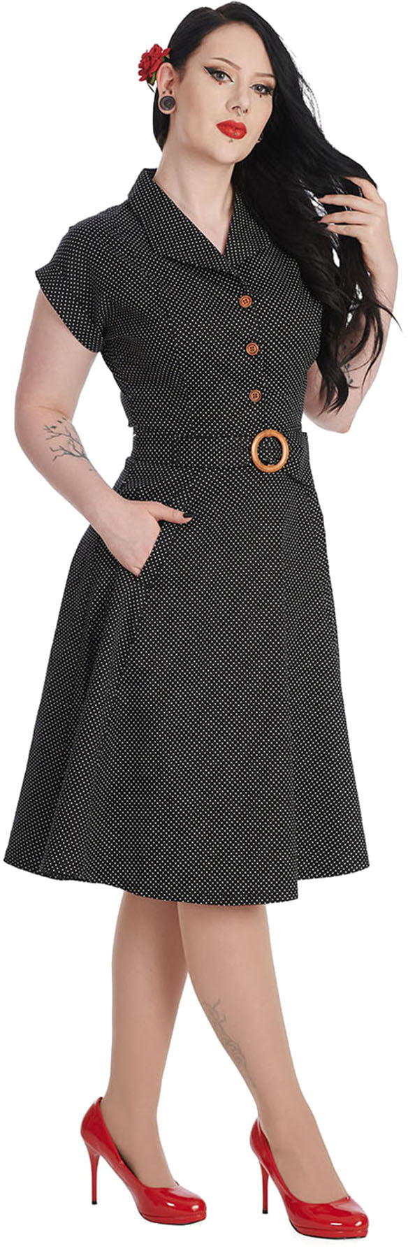 Banned_POLKA_DOT_DANCE_Vintage_PUNKTE_50s_Kurzarm_SWING_DRESS_Hemdkleid_killer_kirsche_5EIohkESzZHigy