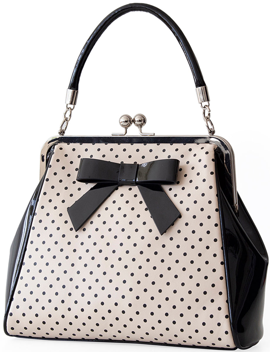 Banned_POLKA_STARR_DOT_50s_Kisslock_LACK_Schleife_TASCHE_Handbag_Blush_killer_kirsche_2
