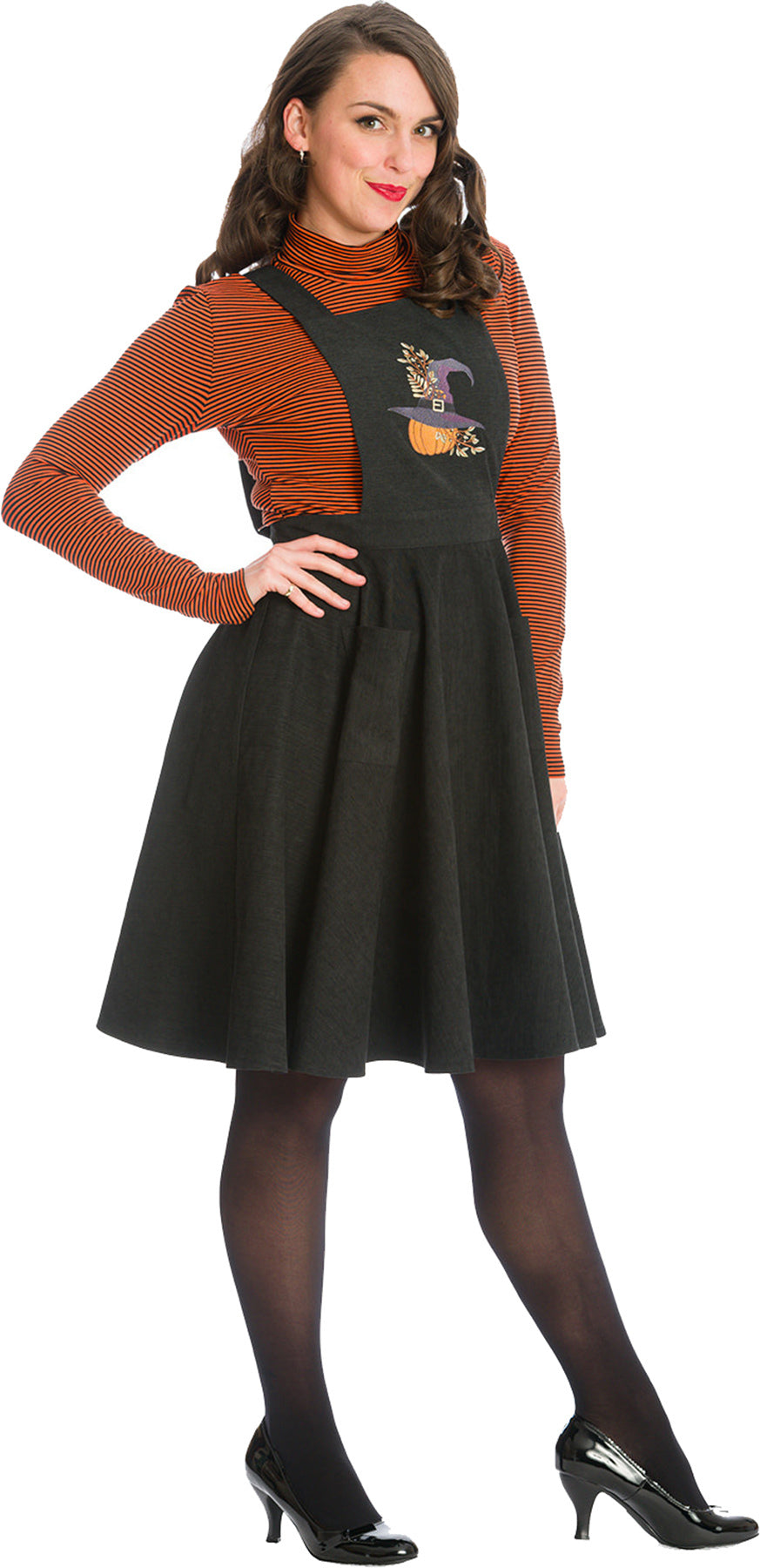 Banned_PUMPKIN_SPICE_AND_ALL_THINGS_NICE_Kuerbis_PINAFORE_Swing_LATZKLEID_Skirt_Plus_Size_Killer_Kirsche-2