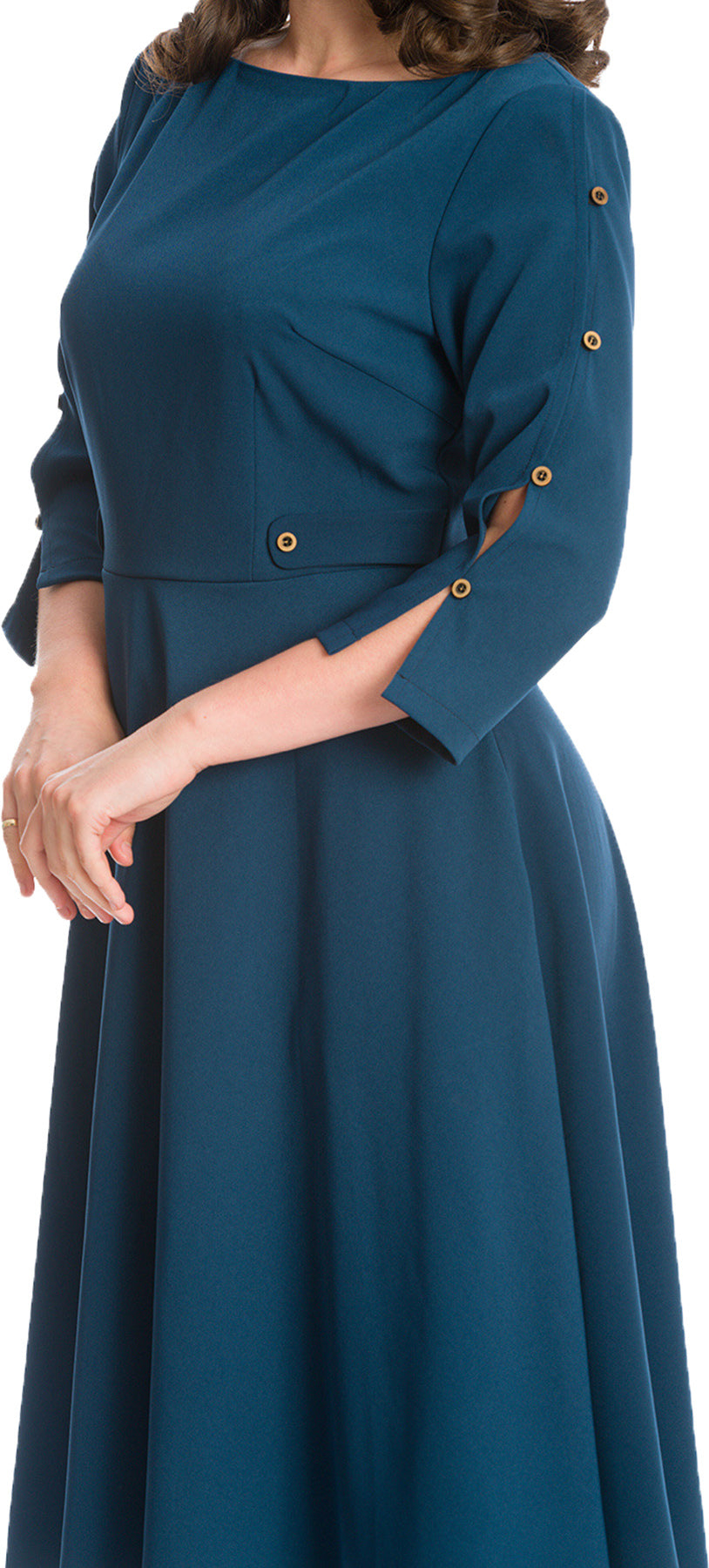 Banned_QUEEN_CHARM_Vintage_PLAIN_Cut-Outs_Boatneck_SWING_DRESS_Kleid_Blau_Killer_Kirsche-4