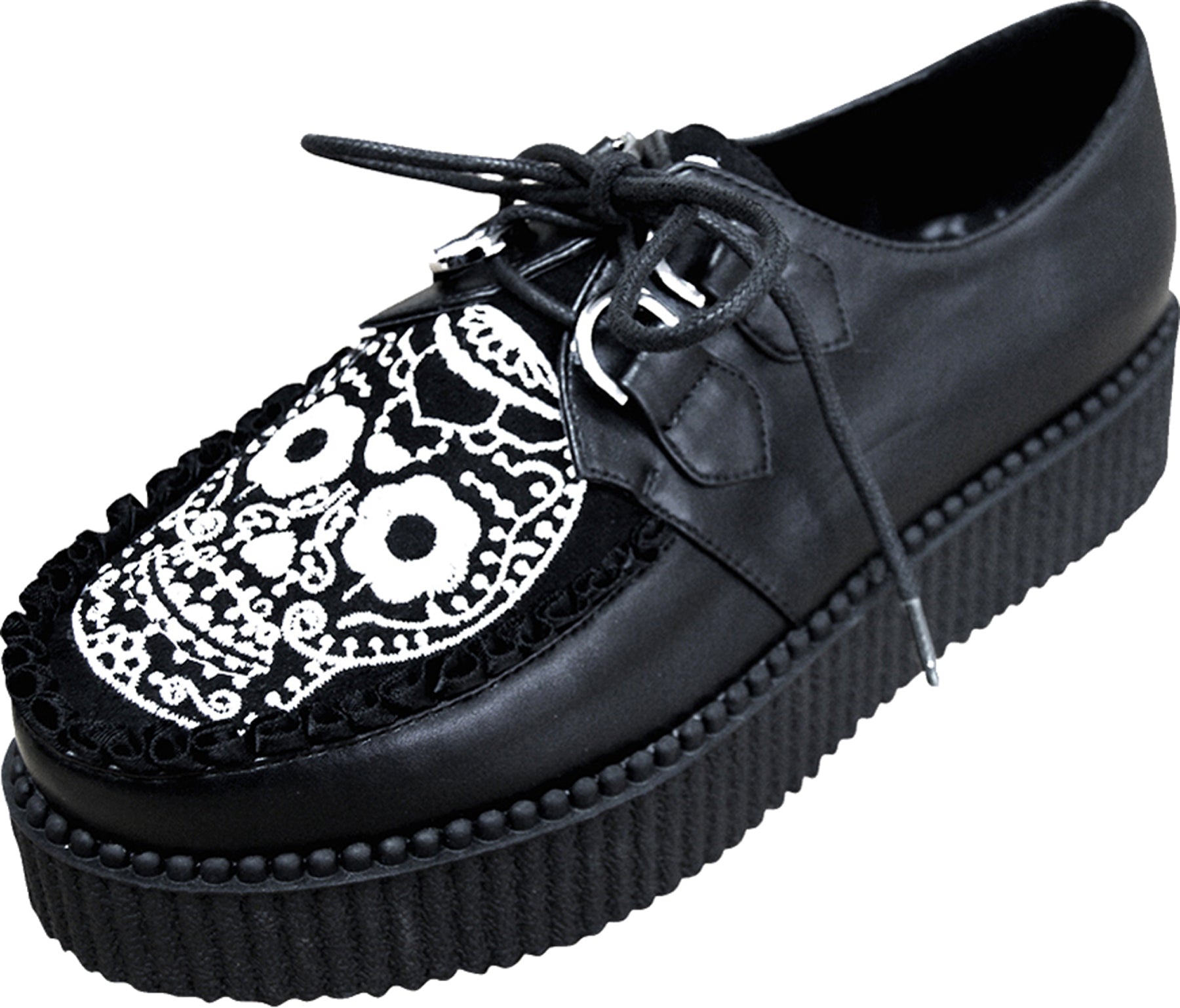 Banned_REBEL_Sugar_Skull_2-Eye_Halbschuhe_CREEPER_killer_kirsche