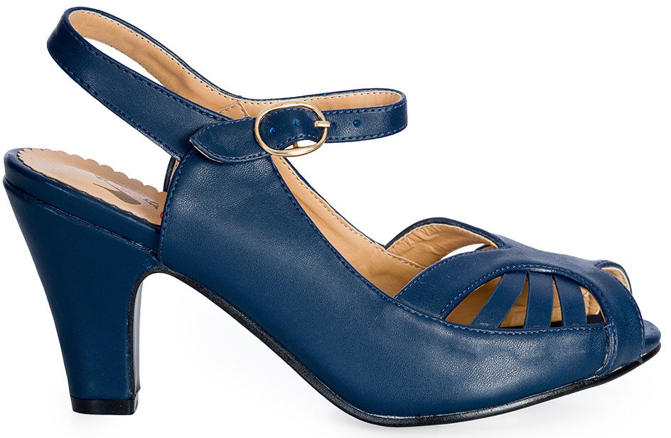 Banned_REGATTA_KELLY_LEE__Riemchen_PEEPTOE_Pumps_High_Heels_-_Blau_killer_kirsche_2