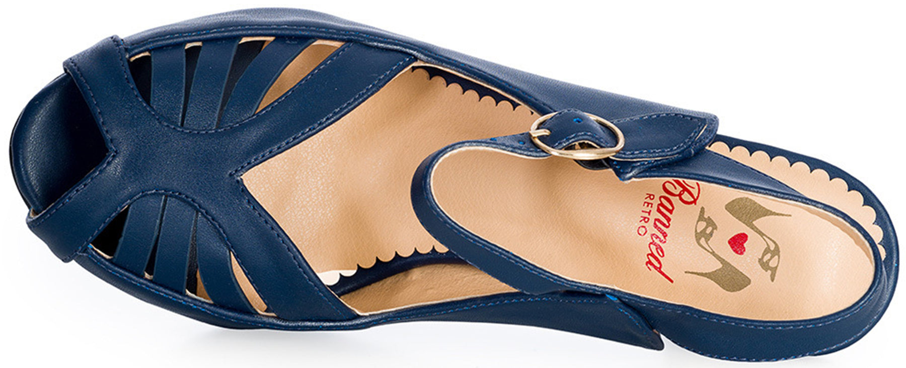 Banned_REGATTA_KELLY_LEE__Riemchen_PEEPTOE_Pumps_High_Heels_-_Blau_killer_kirsche_3