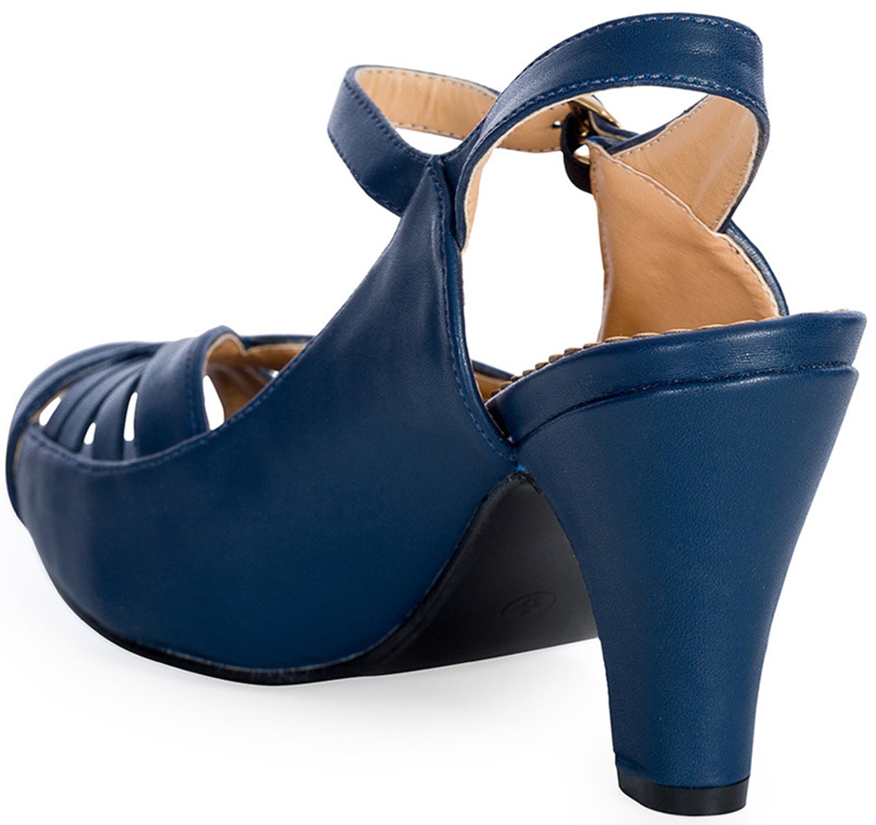Banned_REGATTA_KELLY_LEE__Riemchen_PEEPTOE_Pumps_High_Heels_-_Blau_killer_kirsche_4