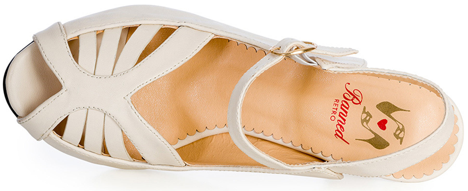Banned_REGATTA_KELLY_LEE__Riemchen_PEEPTOE_Pumps_High_Heels_-_Creme_killer_kirsche_3