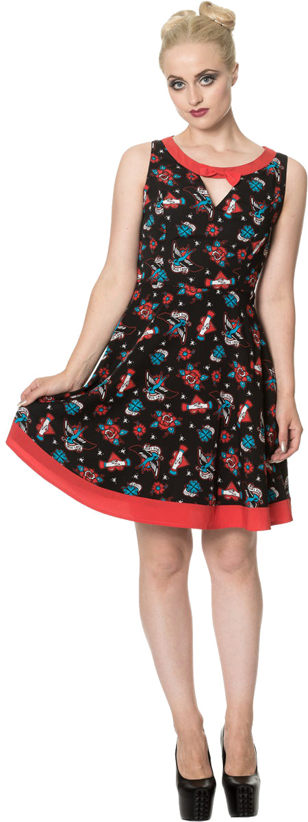 Banned_REGRET_NOTHING_Oldschool_Tattoo_BOW_Swallow_Dress_KLEID-1tOhcECy2E57Nh
