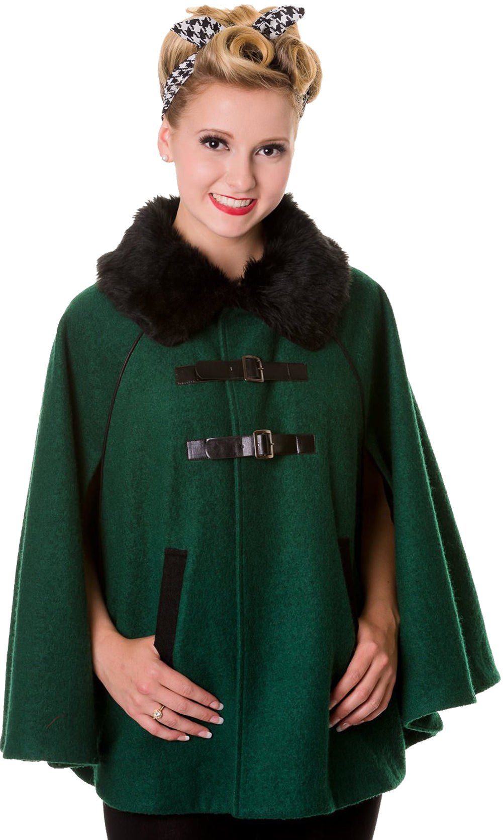 Banned_RETRO_COAT_Fake_Fur_Poncho_Cap_Mantel_JACKE