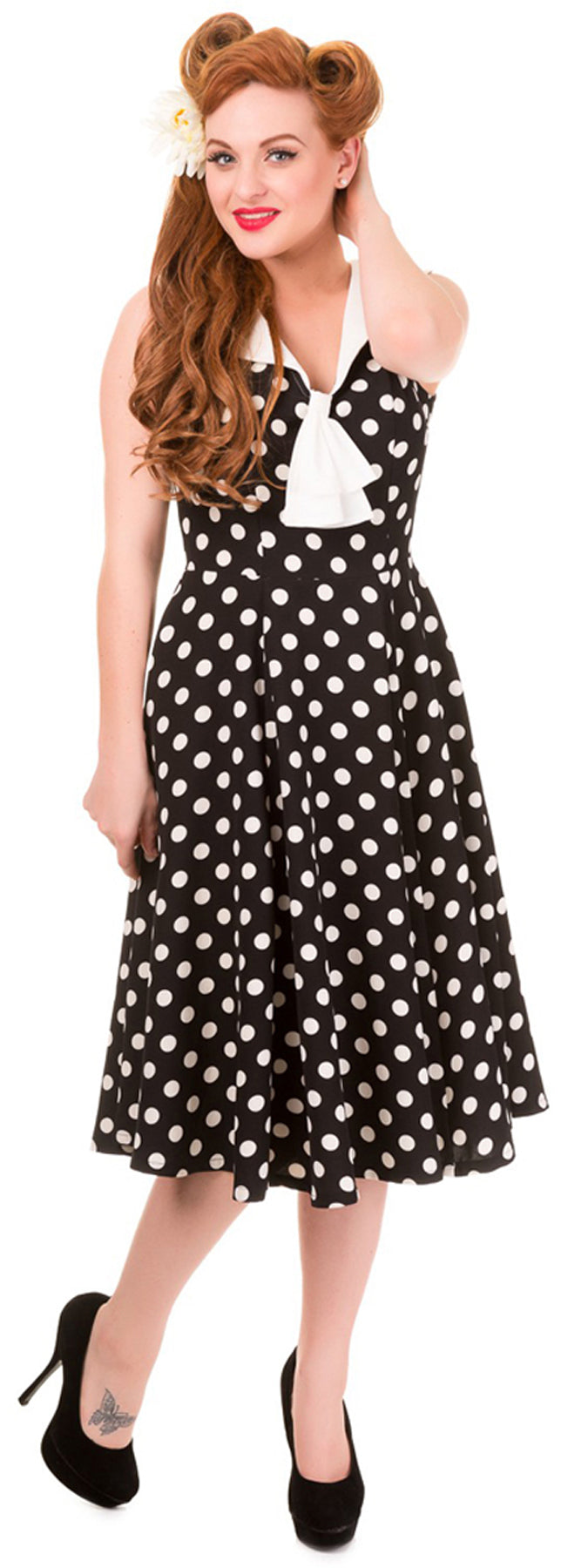 Banned_RIVAL_50s_Retro_POLKA_DOTS_Punkte_Pin_Up_Collar_KLEID_Plus_Size_killer_kirsche