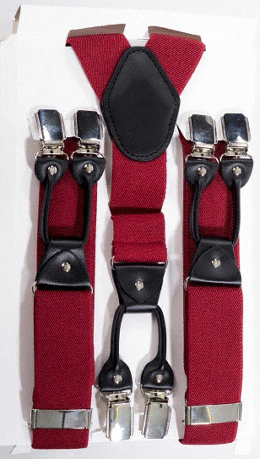 Banned_ROCKABILLY_BRACE_Vintage_Schnallen_Braces_HOSENTRaeGER_Suspenders__Mittleres_Rot