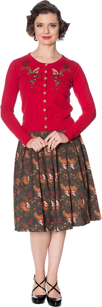 Banned_ROCKIN_ROBIN_Vintage_BIRD_Branch_Cone_CARDIGAN_Strickjacke_Rot-2