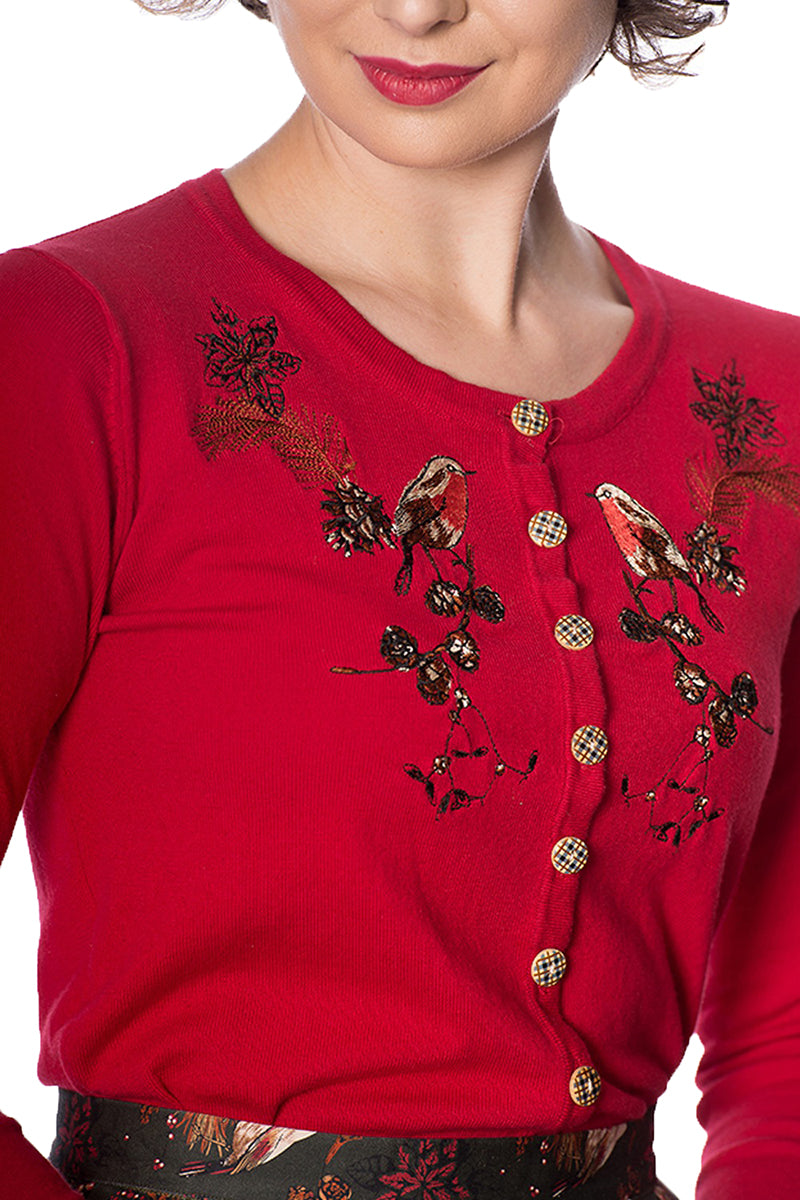 Banned_ROCKIN_ROBIN_Vintage_BIRD_Branch_Cone_CARDIGAN_Strickjacke_Rot-3