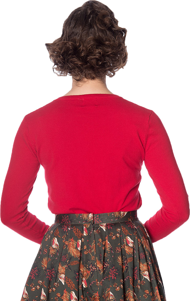 Banned_ROCKIN_ROBIN_Vintage_BIRD_Branch_Cone_CARDIGAN_Strickjacke_Rot-4