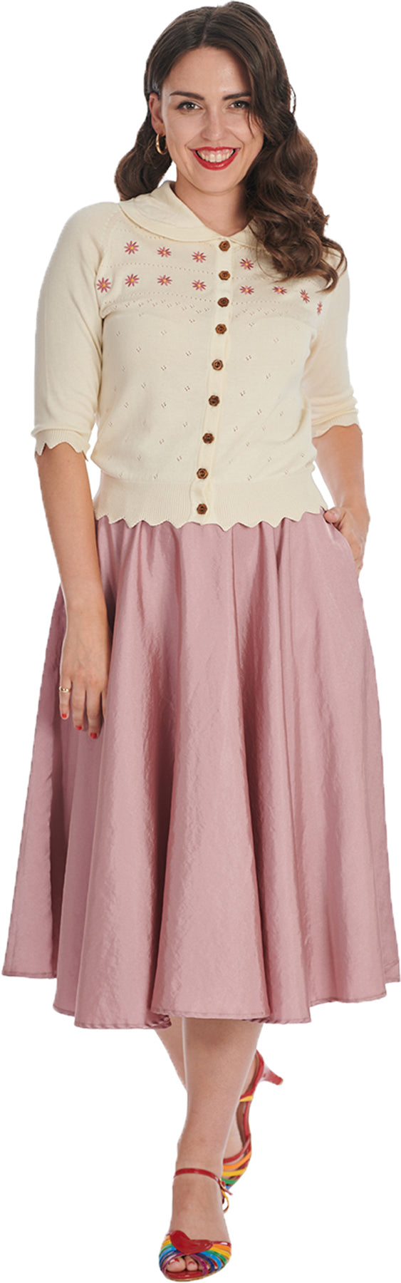 Banned_ROSE_AJOUR_Blumen_STICKEREI_Lochmuster_Halbarm_CARDIGAN_Strickjacke_Killer_Kirsche-2