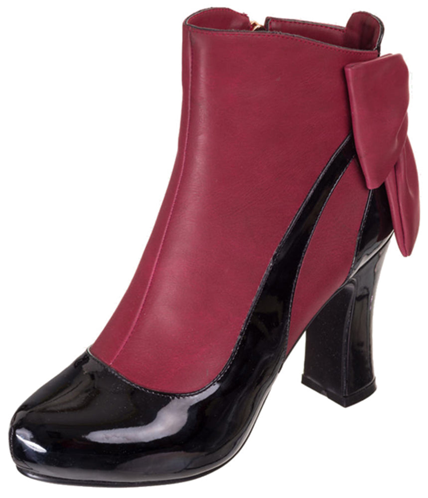 Banned_SADIE_Bow_Vintage_Ankle_Boots_Stiefeletten_-_BordeauxSxLMLMx2hckPs