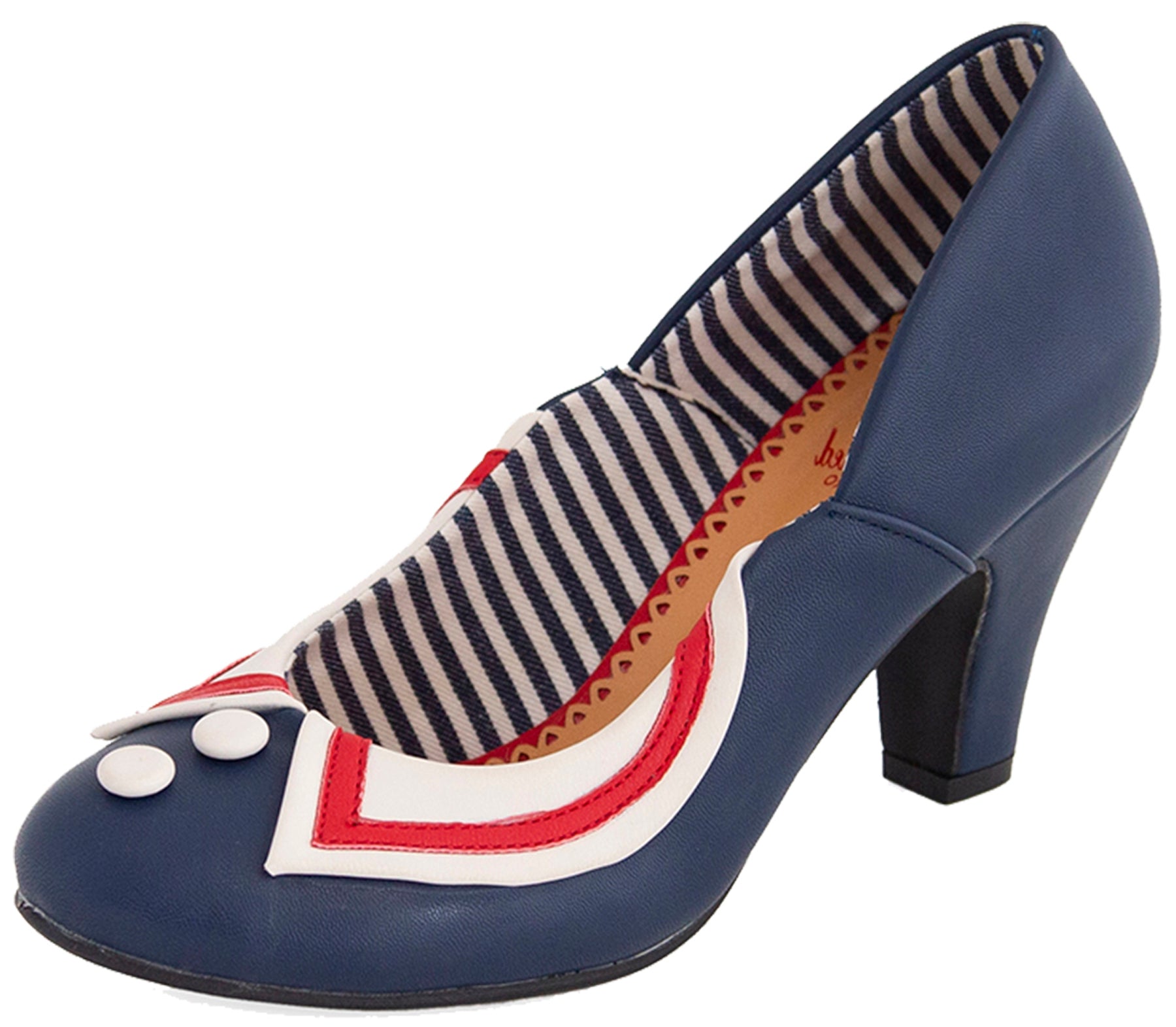 Banned_SAILER_Retro_MATROSEN_Sailor_50s_Button_Striped_PUMPS_Schuhe_Navy_killer_kirsche8hQPvnwCsmn4C