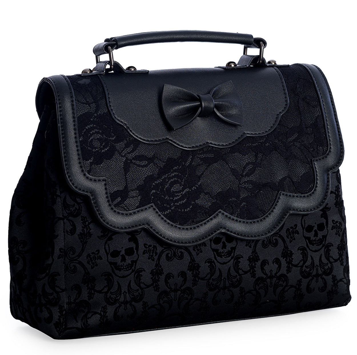 Banned_SCARLET_ILLUSION_Skull_Totenkopf_Ornament_Bow_Messenger_Bag_Handtasche_-_Schwarz-2