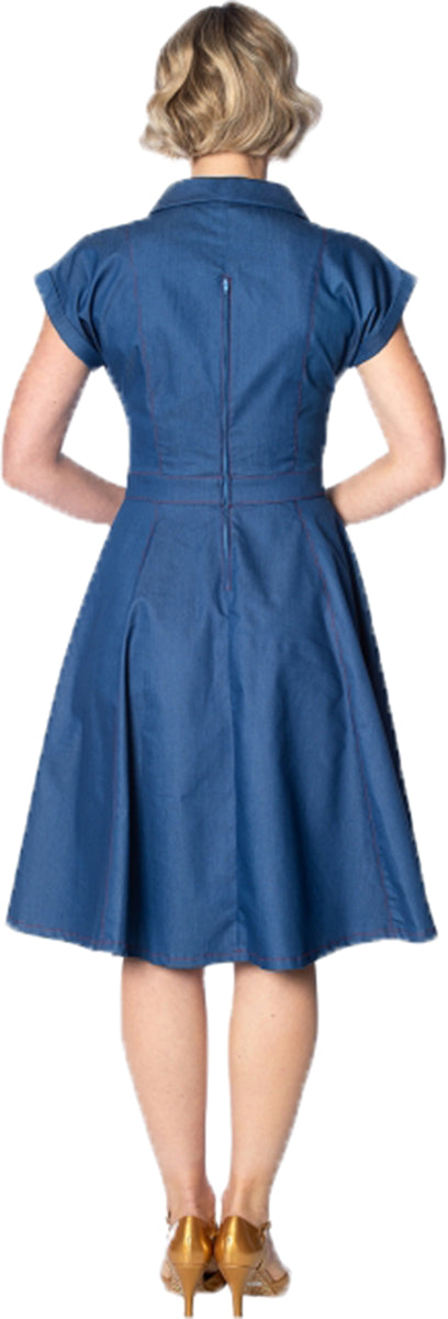 Banned_SEASIDE_DINER_Vintage_CHAMBRAY_Collar_SWING_Dress_KLEID-3