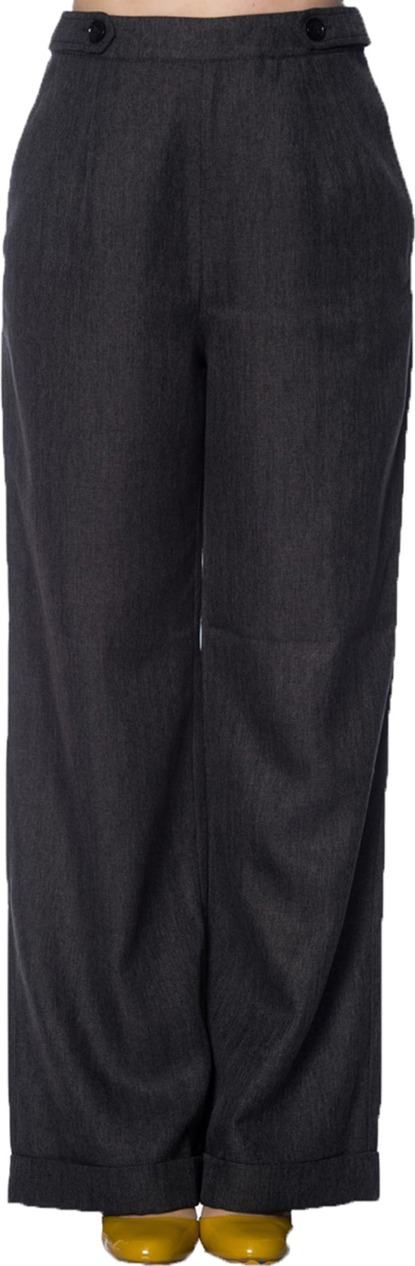 Banned_SECRETARY_50s_WIDE_LEG_High_Waist_Tweed_MARLENEHOSE_Trousers_Grau_killer_kirsche