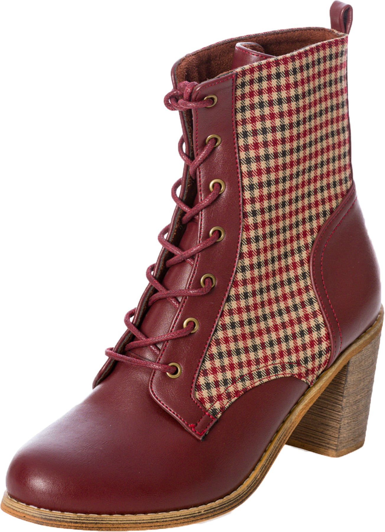Banned_SHAKE_YOUR_BOOTY_Pepita_Karo_BLOCK_HEEL_Schnuerstiefel_BOOTS_Bordeaux_Killer_Kirsche-1jufSdRm5CRDAl