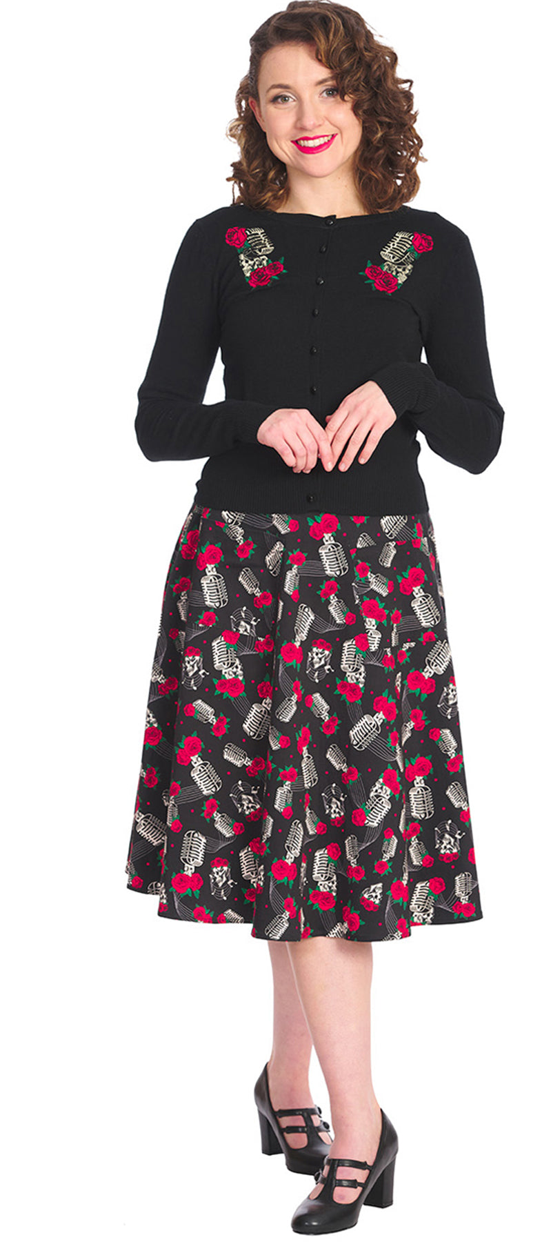 Banned_SINGING_ROSE_Embroidered_Retro_Langarm_CARDIGAN_Strickjacke_killer_kirsche_2