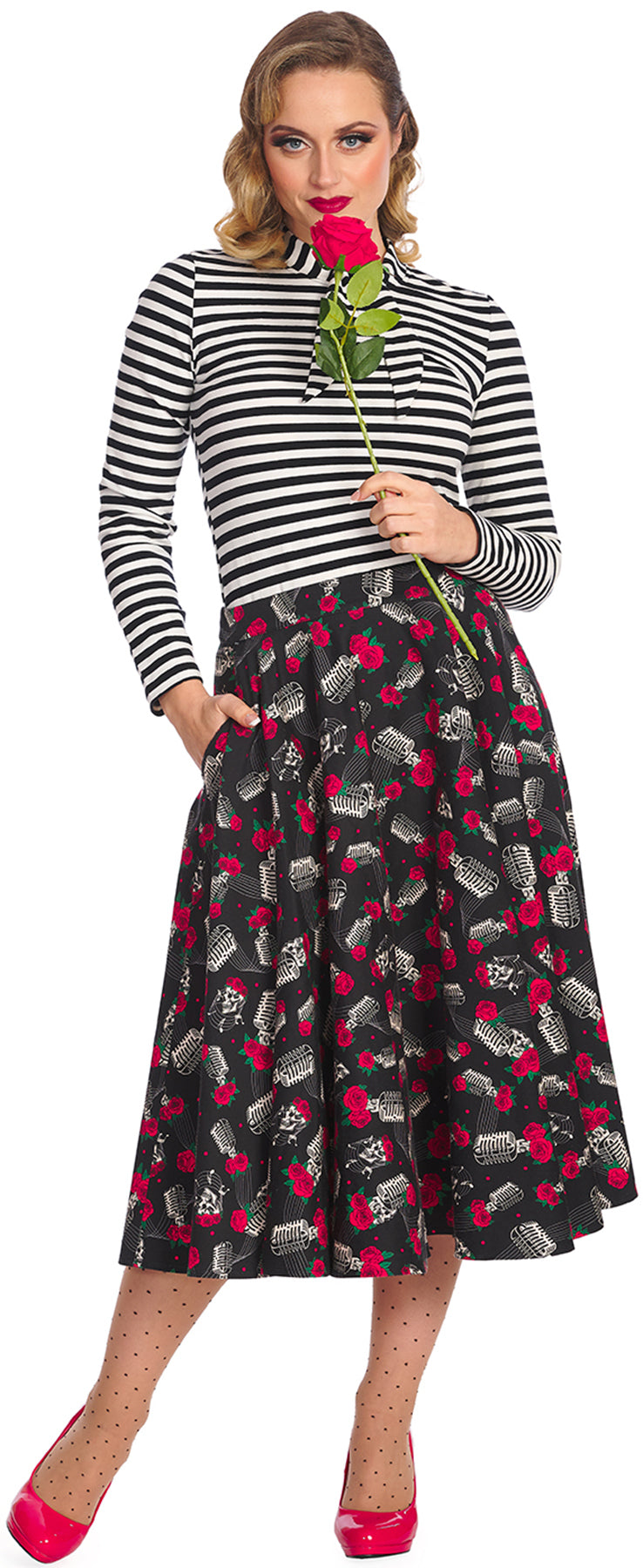 Banned_SPOOKS_and_STRIPES_Basic_STREIFEN_Vintage_RETRO_Langarm_SHIRT_Oberteil_-_Plus_Size_killer_kirsche_2