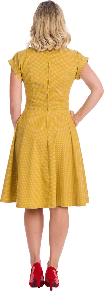 Banned_SPOT_PERFECTION_Vintage_POLKA_DOT_Punkte_Collar_SWING_DRESS_Kleid-3