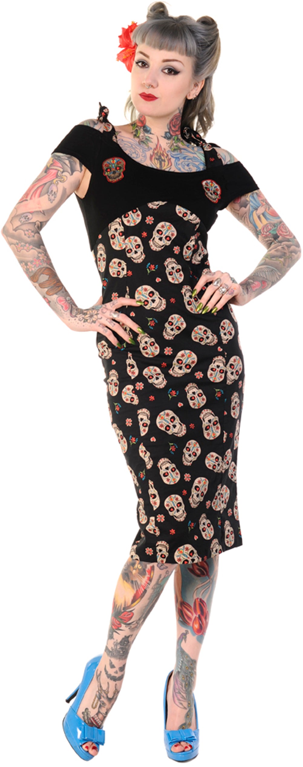 Banned_SUGAR_SKULL_Pin_Up_WIGGLE_DRESS_Kleid9FlAZxda4hUzA