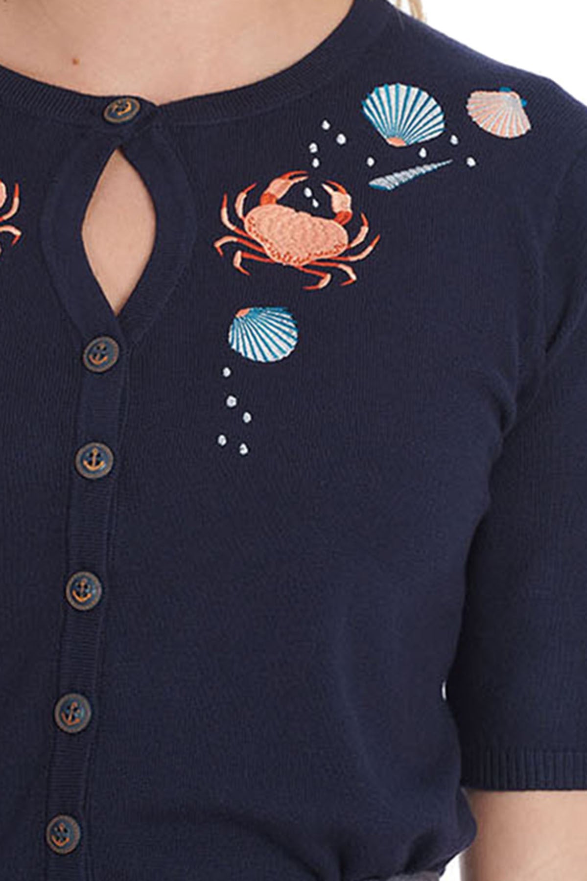 Banned_SUMMER_BEACH_Sailor_SHELL_50s_Langarm_CARDIGAN_Strickjacke_killer_kirsche_5