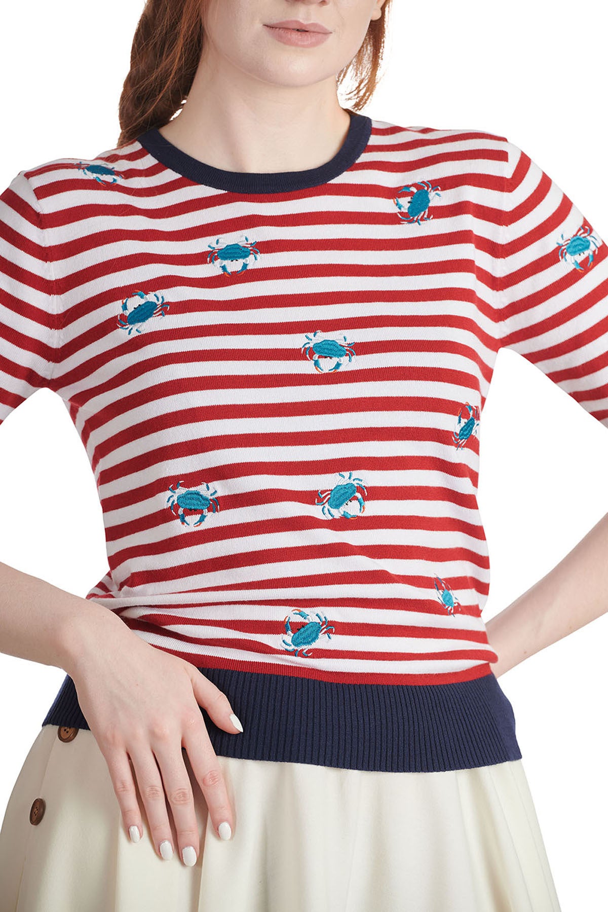 Banned_SUMMER_SHELL_CRAB_Retro_Streifen_Nautical_Vintage_Oberteil_JUMPER_Pullover-3