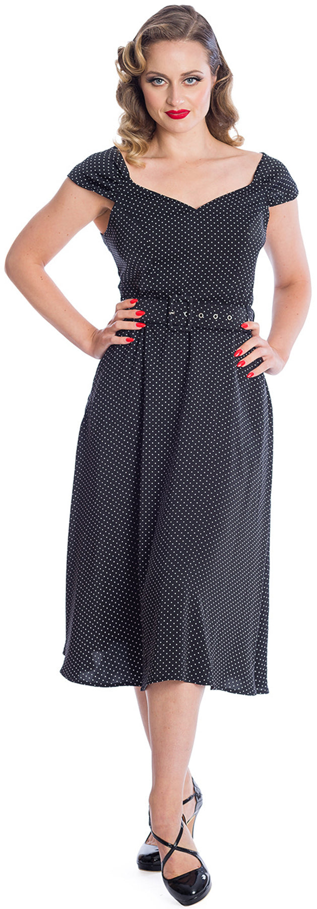 Banned_SUMMER_SILKY_SPOT_Punkte_DOT_Kurzarm_50s_SWING_DRESS_Kleid_Killer_kirsche_1JNpCHhTzZtKpE
