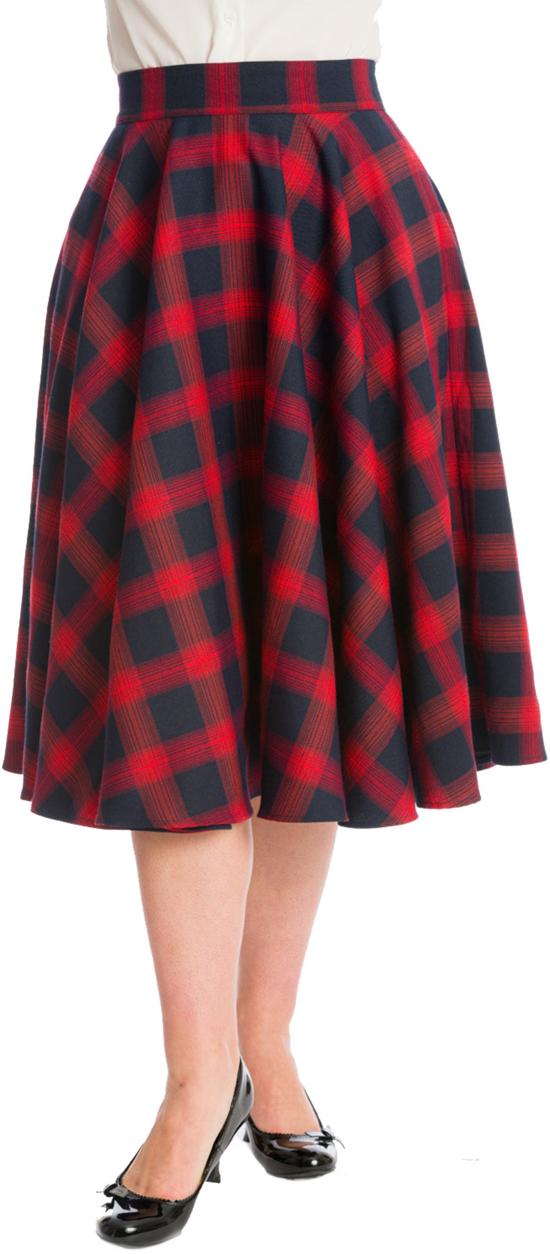 Banned_SWEET_CHECK_Vintage_Karo_Tartan_Tellerrock_Swing_Skirt_-_Rot_killer_kirsche_1