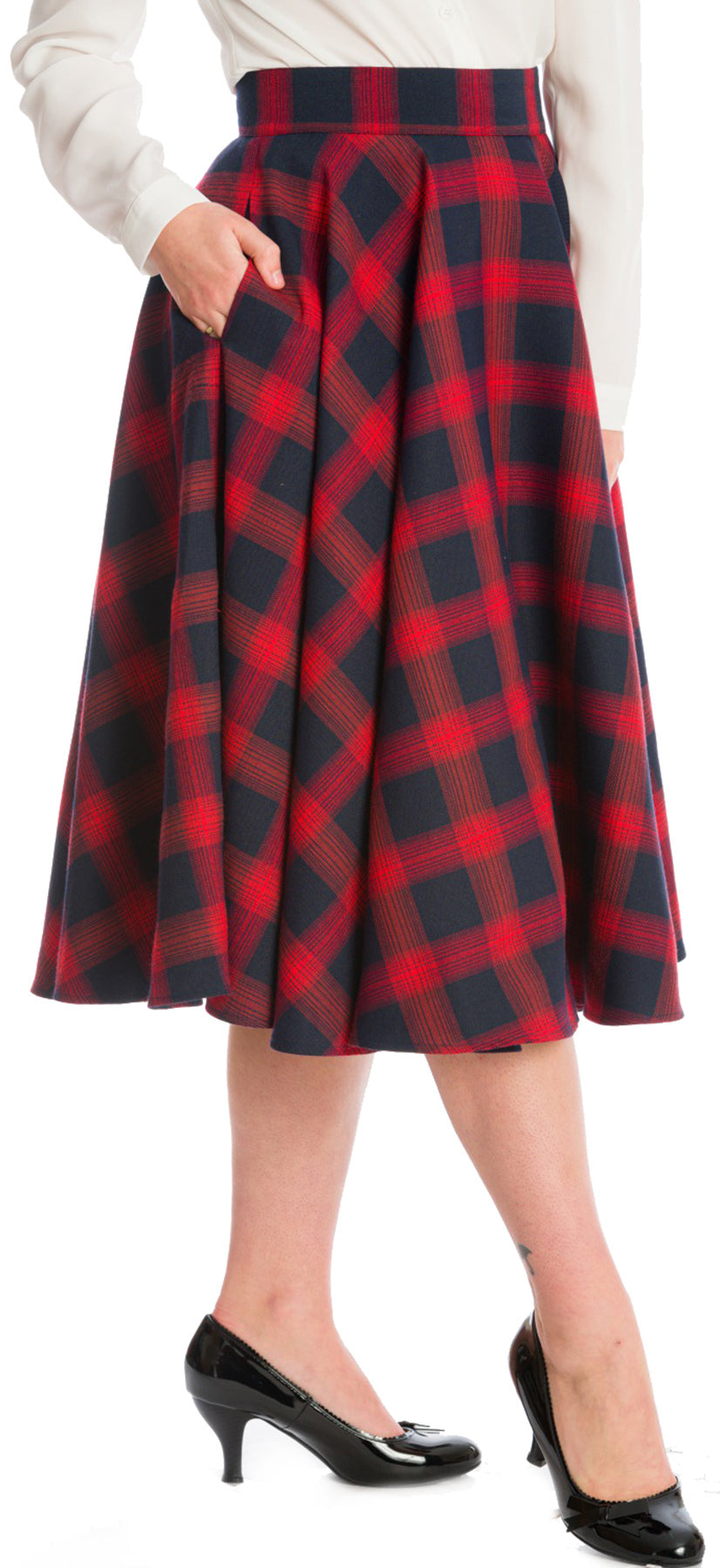 Banned_SWEET_CHECK_Vintage_Karo_Tartan_Tellerrock_Swing_Skirt_-_Rot_killer_kirsche_4