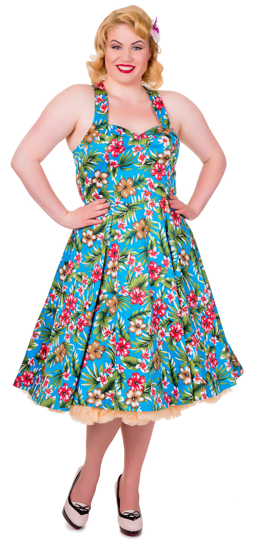 Banned_TIKI_Flower_Frangipani_HAWAII_Halter_Strap_Swing_KLEID_Plus_Size_killer_kirschedyYYv5F4ZrnDE