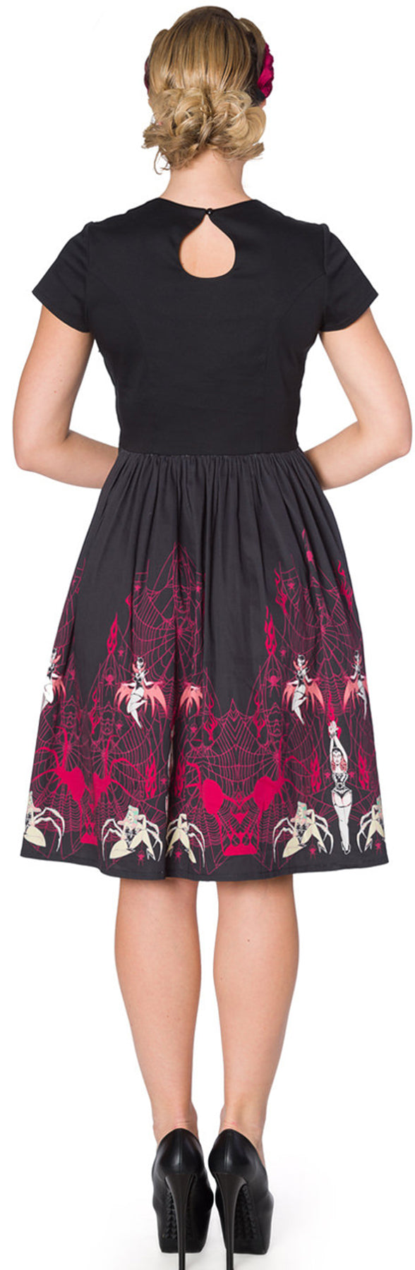 Banned_VIXENS_Creepy_Spinnen_Kurzarm_Gothic_SWING_DRESS_Kleid_killer_kirsche_3wlDSrjec16jXr