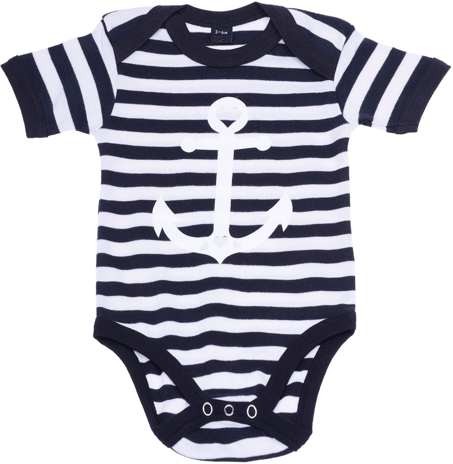 Black_ANCHOR_and_HEART_Stripes_SAILOR_Kurzarm_Baby_Body_-_schwarz_weiss_weisskiller_kirsche