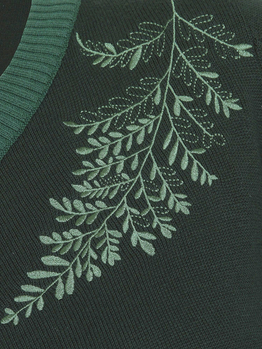 Bright_and_Beautiful_CLARIS_Vintage_EMBROIDERED_FERN_Retro_JUMPER_Pullover_Gruen-45zgac8aUlQ8Dr