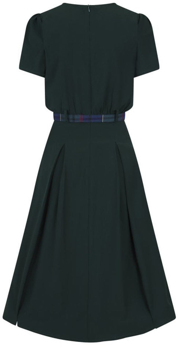 Bright_and_Beautiful_LAVENDER_Vintage_PLAIN_Tartan_Kurzarm_Swing_Dress_KLEID-3v25IxdqtvIxx6