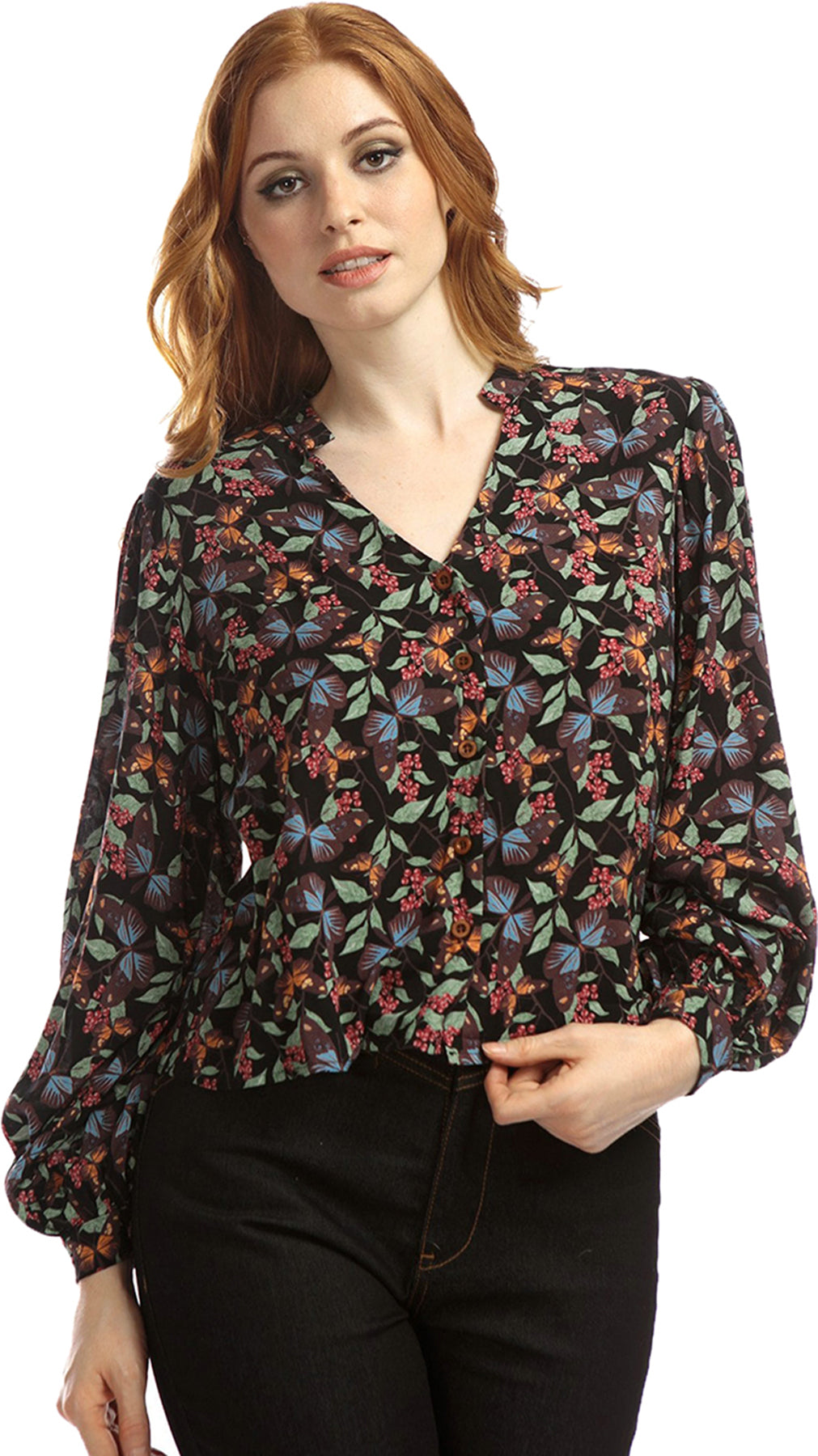 Bright_and_Beautiful_MEREDITH_Woodland_Butterfly_LANGARM_Vintage_BLOUSE_Bluse_killerkirschenwQWl3J7xjm64
