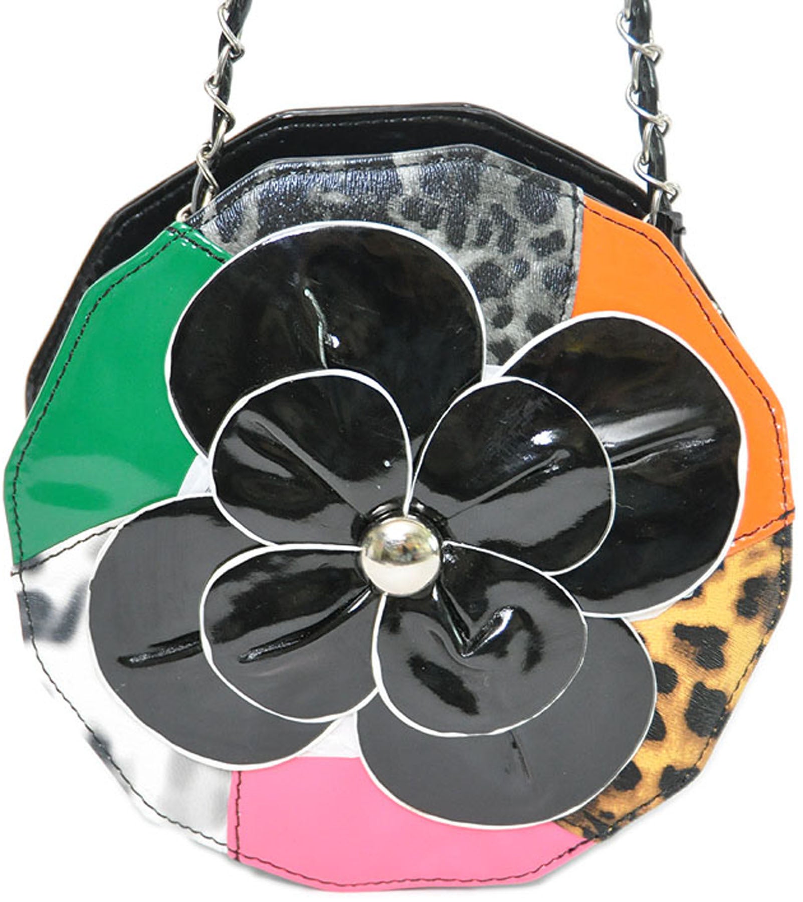 Bunte_Leopard_PATCHWORK_FLOWER_Lack_Tasche_killer_kirsche