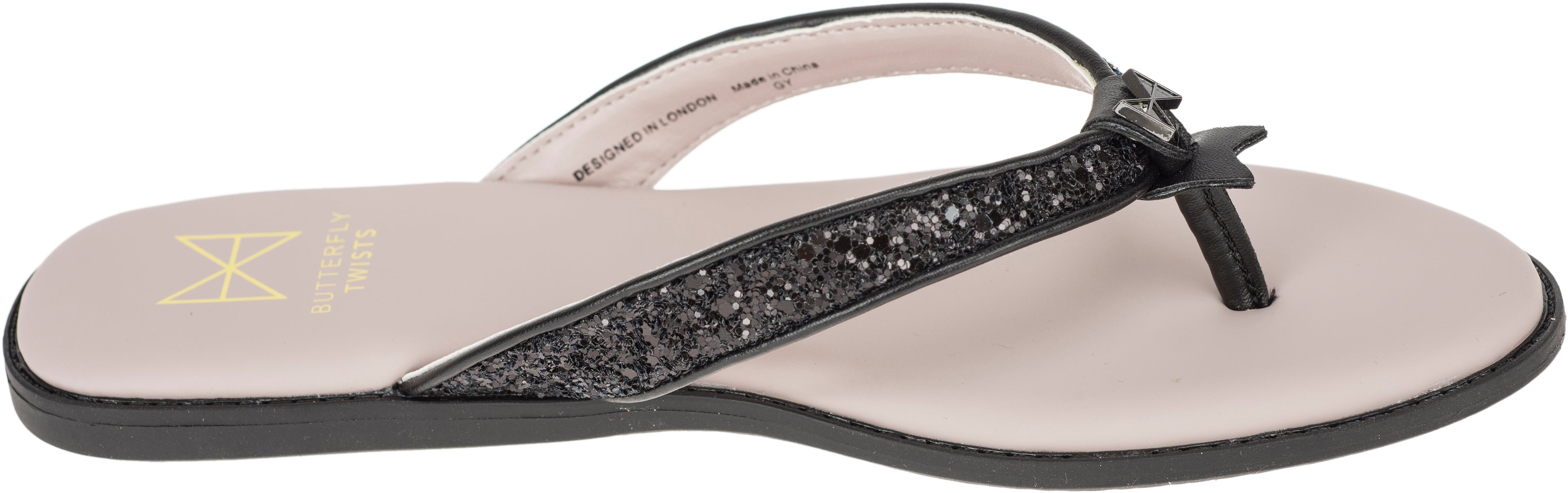Butterfly_Twists_BONDI_Black_Glitter_Retro_SANDAL_Zehentreter_SCHUHE-5tcVym09CJOCaf