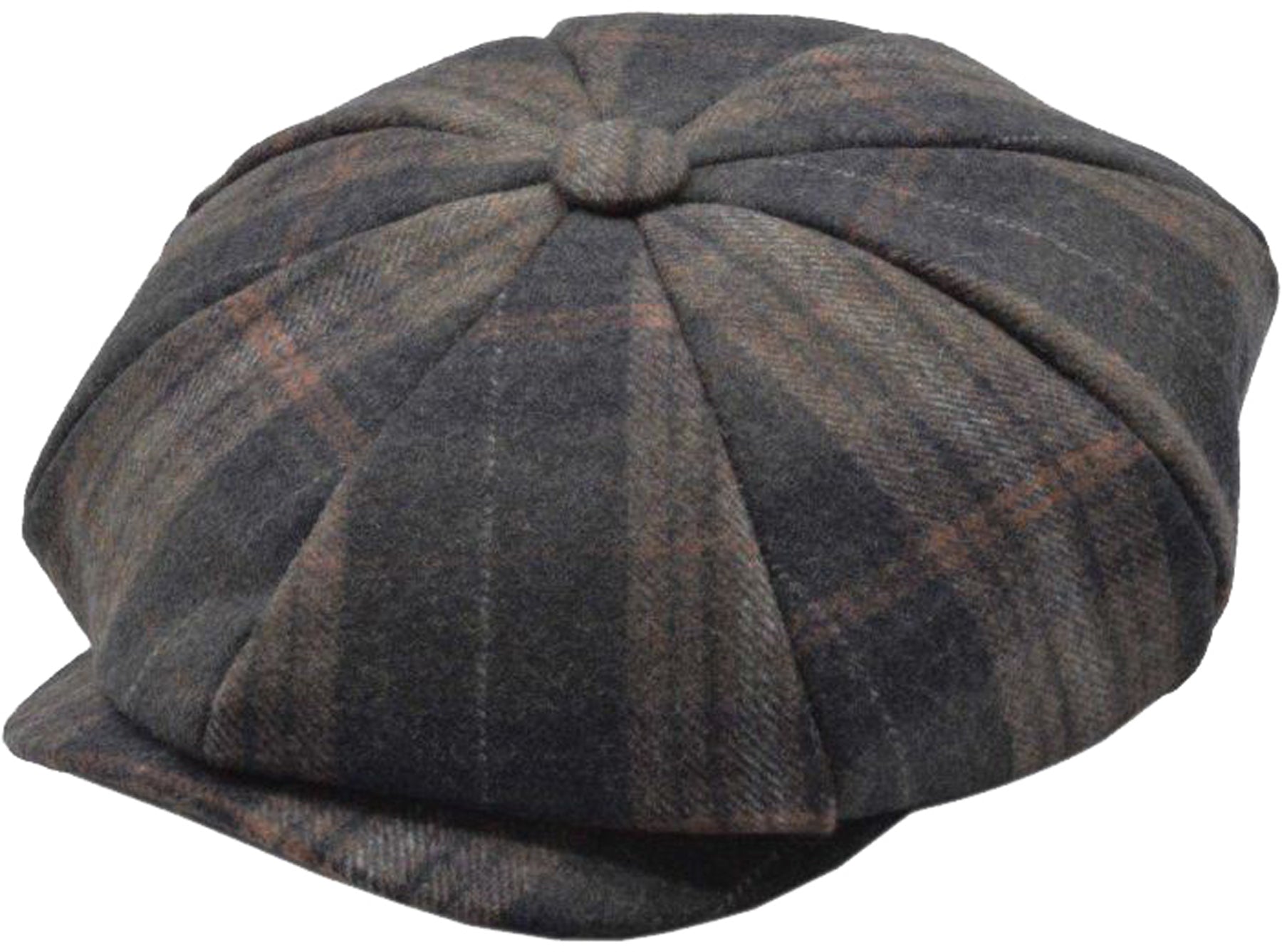 CHECKERED_8-PANEL_Plaid_Traditional_NEWSBOY_Cap_Muetze_killer_kirsche