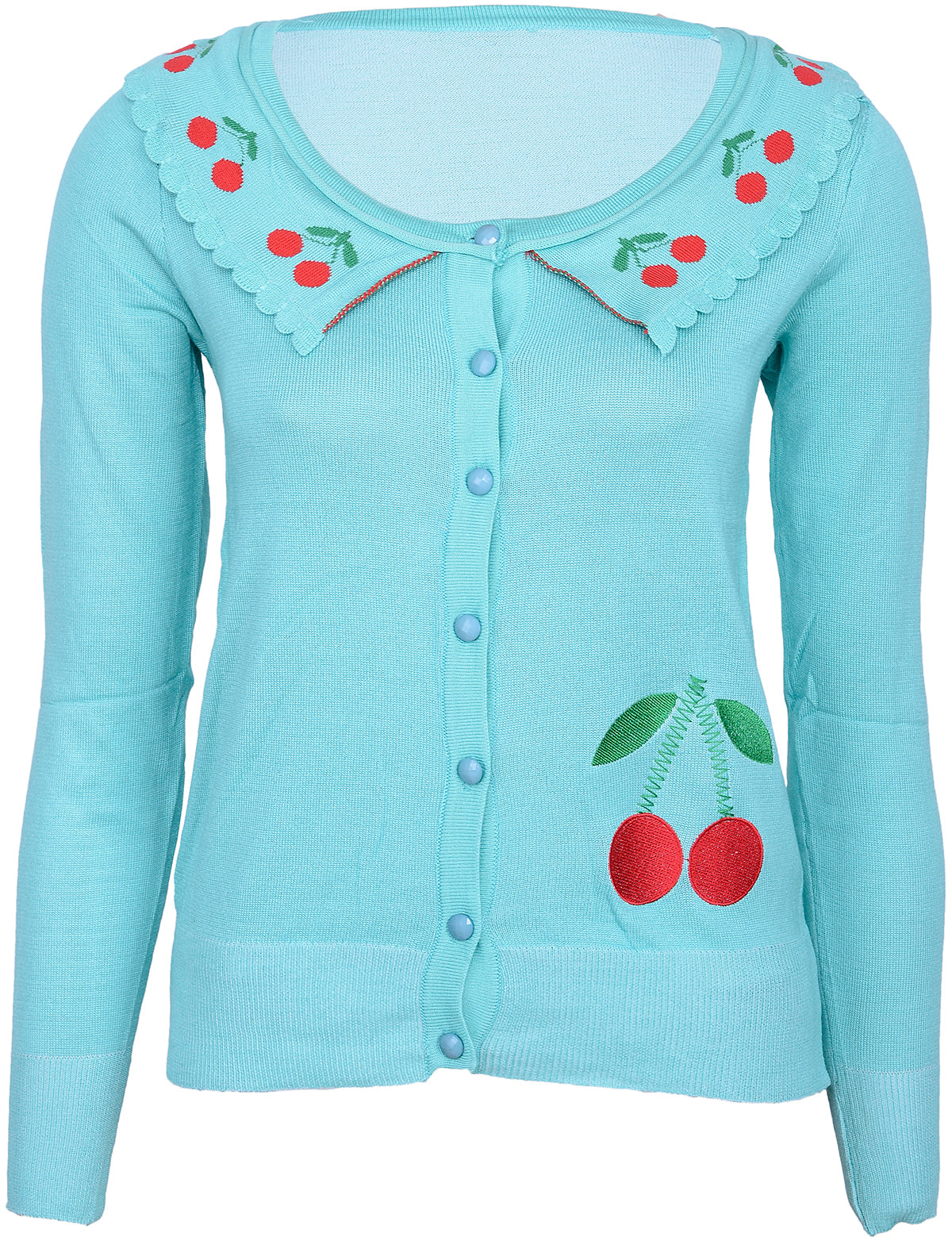CHERRY_Kirschen_Ruffle_Collar_STRICKJACKE_CardiganWgU46nY74i9AZ